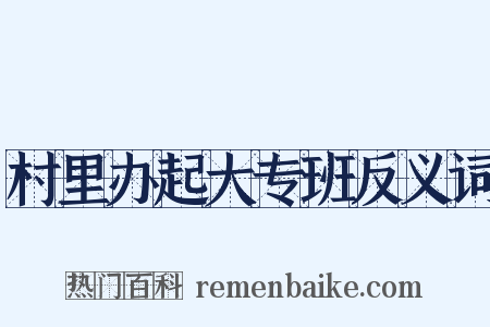村里办起大专班反义词是什么意思的图片
